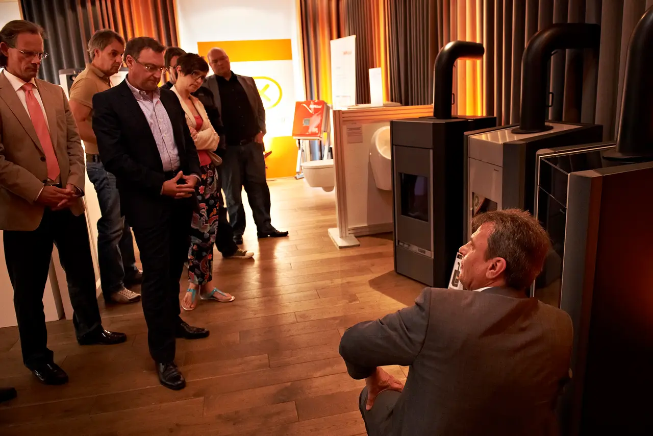 Wood-burning stoves presented to the jury