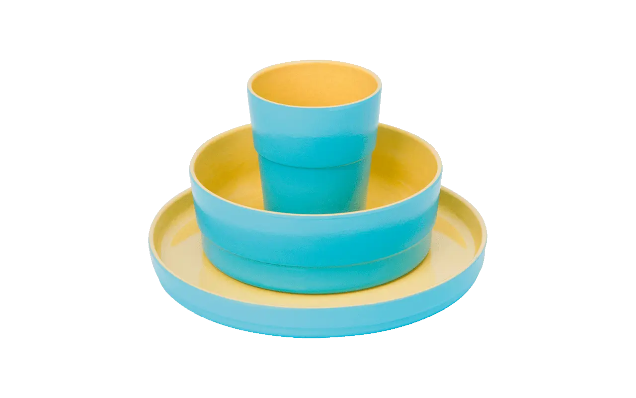LÄSSIG RICE HUSK DISH SET