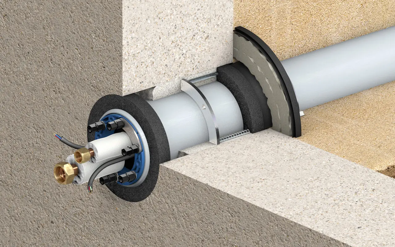 Quadro-Secura® Bauherrenpaket Split-Wärmepumpe für Gebäude mit Keller
