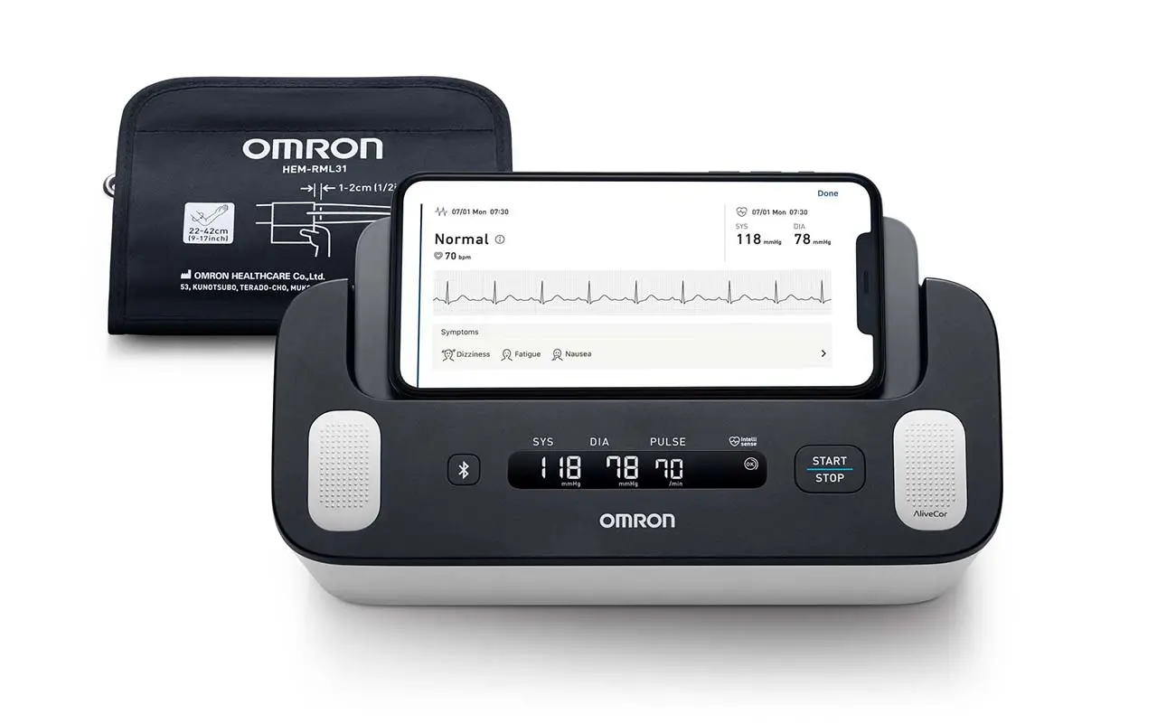 OMRON Complete 2-in-1-Blutdruckmessgerät und EKG