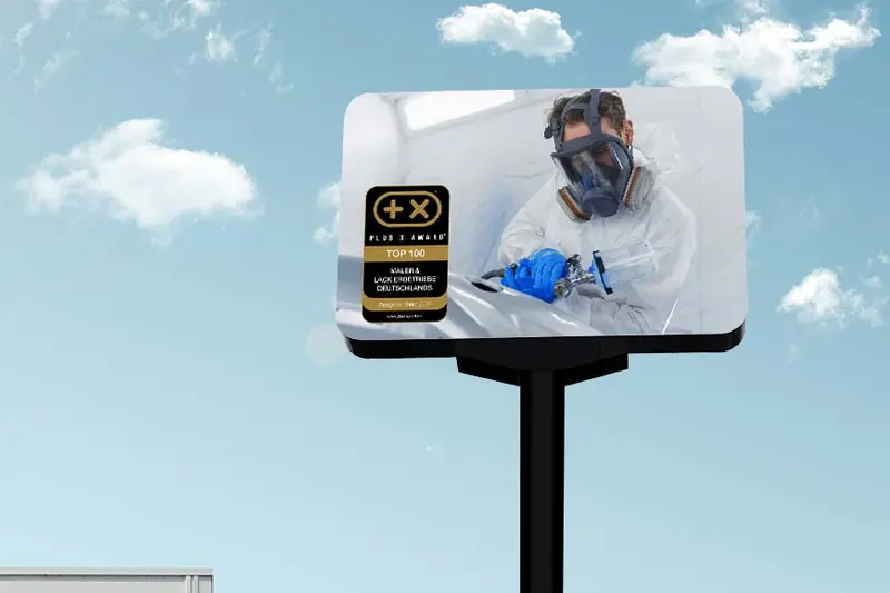 Plakat mit dem Siegel „Top 100 Maler & Lackierbetriebe“