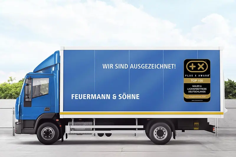 Fahrzeug mit dem Siegel „Top 100 Maler & Lackierbetriebe“