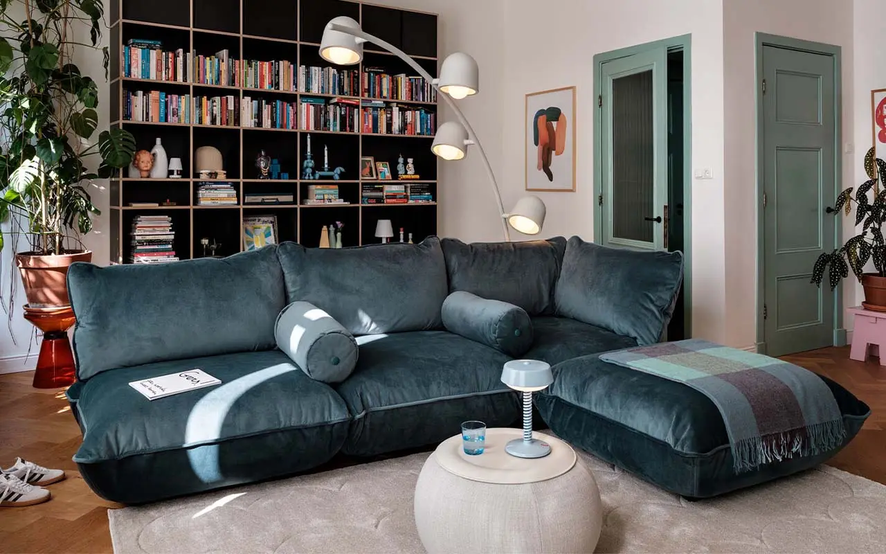 fatboy SUMO CORNER SOFA VELVET RECYCLED