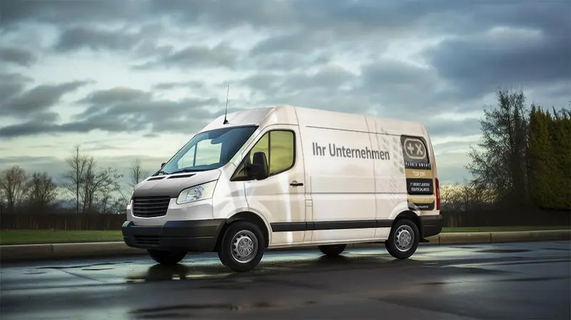 Fahrzeug mit dem Siegel „Top 100 Alarmanlagen Installateure Deutschlands 2025“