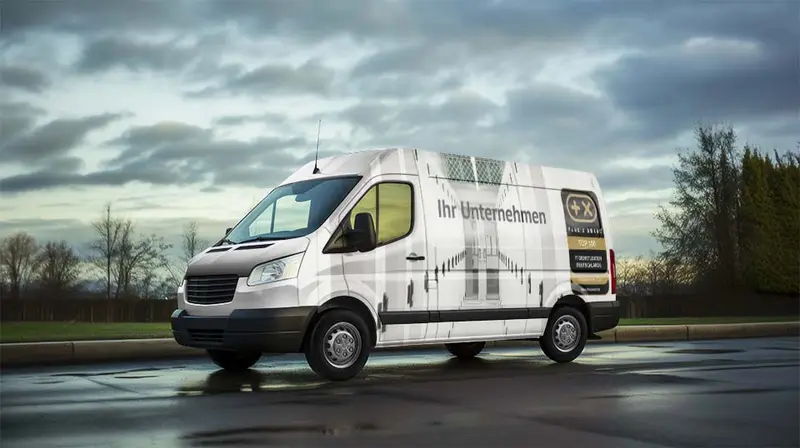 Fahrzeug mit dem Siegel „Top 100 IT Dienstleister Deutschlands 2025“