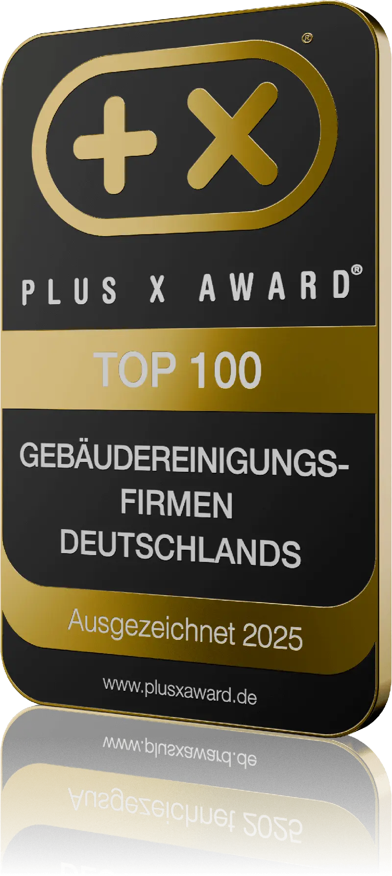 Siegel „Top 100 Gebäudereinigungsfirmen Deutschlands 2025“