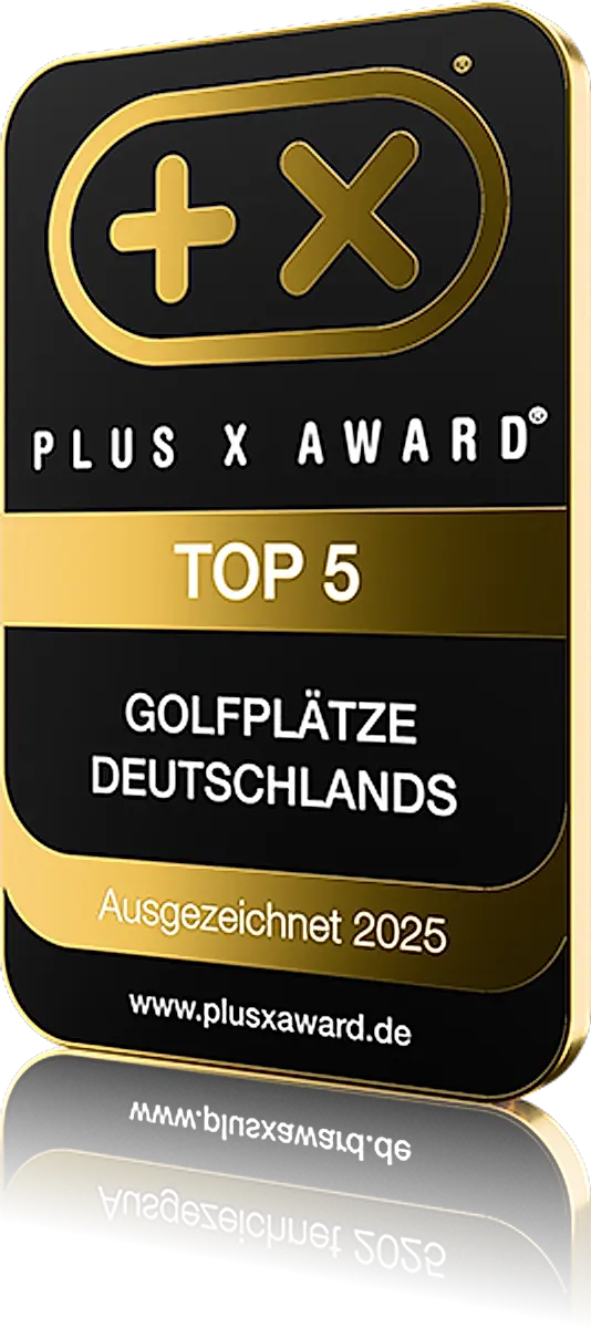 「ドイツのTop 5 ゴルフ場 2025」の認証マーク