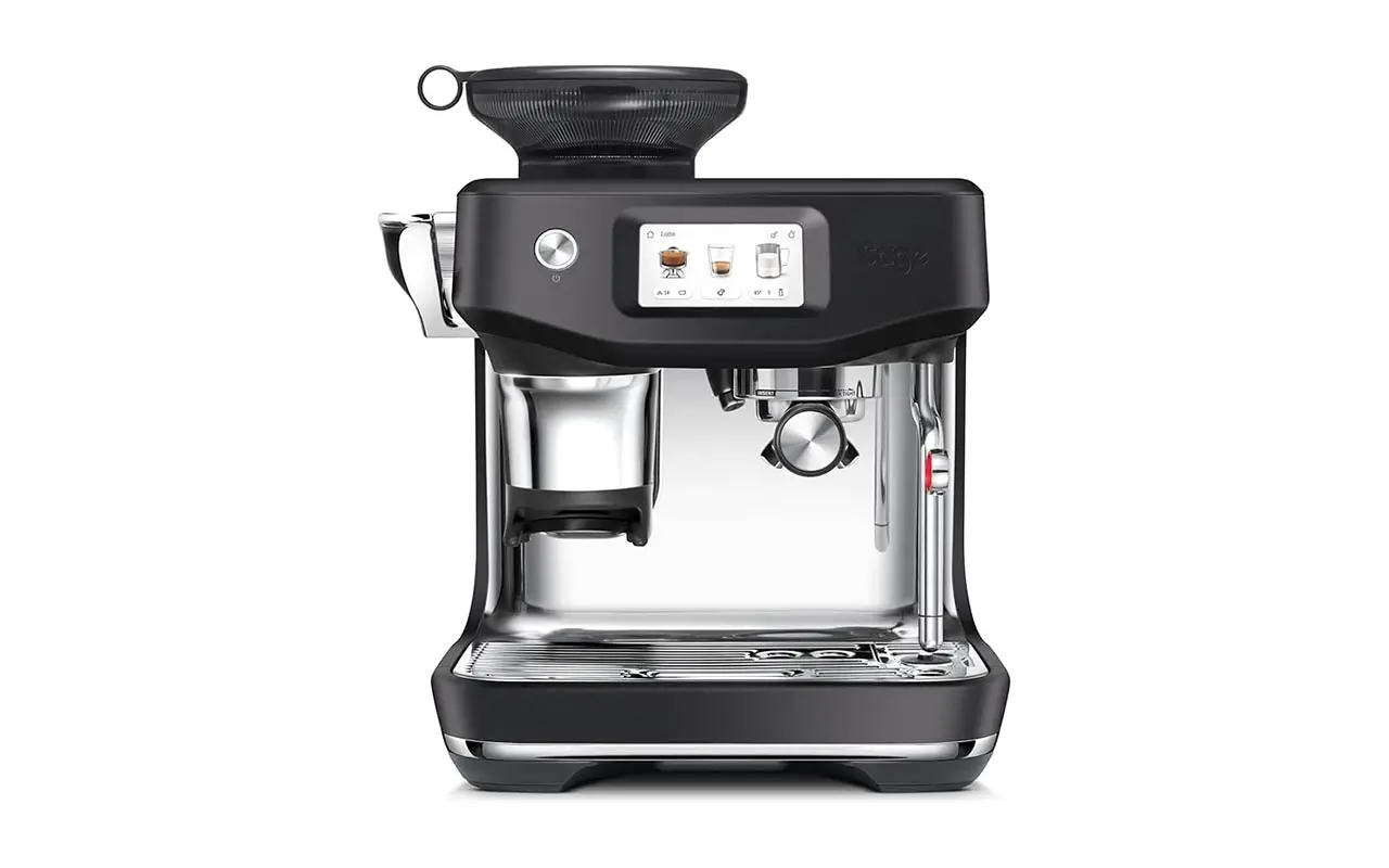 Sage Siebträgermaschine mit KI-Milchtechnik