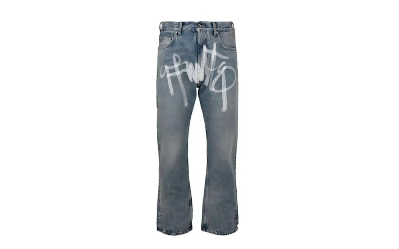 Off White Off-White Graffiti Skate Fit Jeans